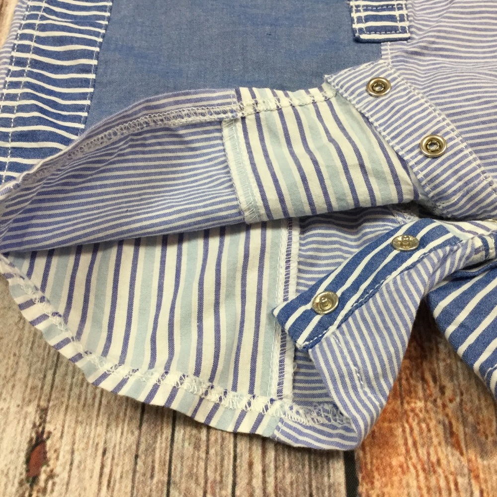 Gap Boys 0 3 6 12 Month Plaid Shorts Romper - Picture 3 of 7